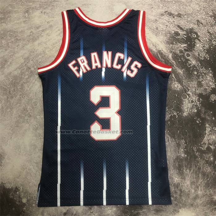 Maglia Houston Rockets Steve Francis No 3 Mitchell & Ness 1999-00 Blu